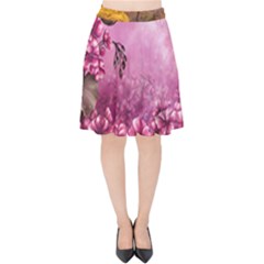 24 Rise  Velvet High Waist Skirt by Asomg