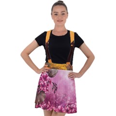 24 Rise  Velvet Suspender Skater Skirt by Asomg