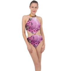 24 Rise  Halter Side Cut Swimsuit by Asomg