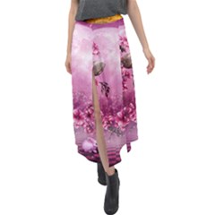 24 Rise  Velour Split Maxi Skirt by Asomg