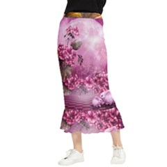 24 Rise  Maxi Fishtail Chiffon Skirt by Asomg