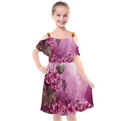 24 Rise  Kids  Cut Out Shoulders Chiffon Dress by Asomg