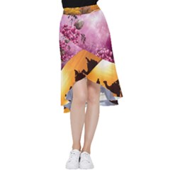 24 Rise  Frill Hi Low Chiffon Skirt by Asomg