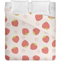 Strawberries Pattern Design Duvet Cover Double Side (California King Size) View2