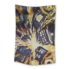 Tardis Doctor Who Pattern Small Tapestry by Cemarart