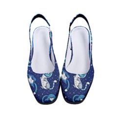 Cat Astronaut Space Suit Pattern Women s Classic Slingback Heels by Cemarart