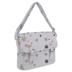 Golden-snowflake Buckle Messenger Bag by saad11