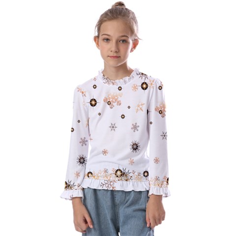 Golden-snowflake Kids  Frill Detail T-shirt by saad11