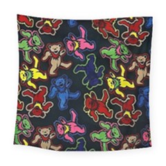 Dead Head Deadhead Grateful Dead Square Tapestry (large) by Cemarart