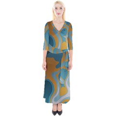 Cartoon, Elma, Corazones Quarter Sleeve Wrap Maxi Dress by nateshop