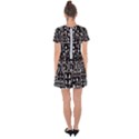 Dark Seamless Pattern With Houses Doodle House Monochrome Drop Hem Mini Chiffon Dress View2