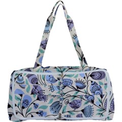 Bird Floral Blue Flower Retro Seamless Pattern Multi Function Bag by Cemarart