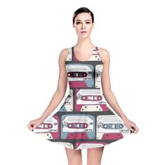 Music Symbols Rock Music Seamless Pattern Reversible Skater Dress by Ndabl3x