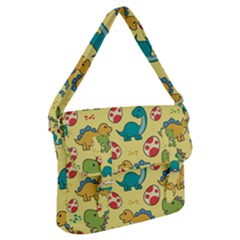 Seamless Pattern With Cute Dinosaurs Character Buckle Messenger Bag by Ndabl3x