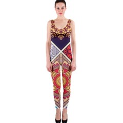 Mandala Pattern One Piece Catsuit by Ndabl3x