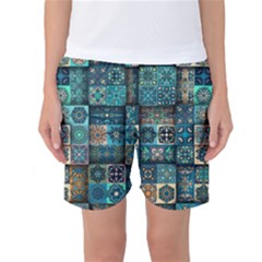 Texture Pattern Abstract Colorful Digital Art Women s Basketball Shorts by Ndabl3x