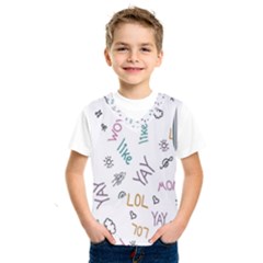 Doodle Pattern Kids  Basketball Tank Top by Proyonanggan