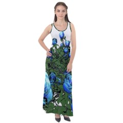 Flowers Roses Rose Nature Bouquet Sleeveless Velour Maxi Dress by Proyonanggan