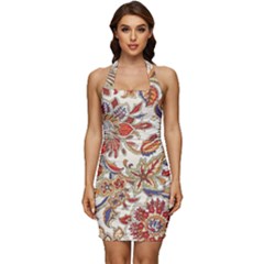 Retro Paisley Patterns, Floral Patterns, Background Sleeveless Wide Square Neckline Ruched Bodycon Dress by nateshop