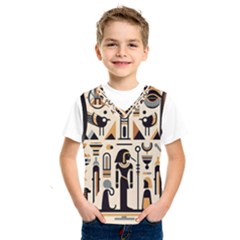 Egypt Pyramids Nature Desert Kids  Basketball Tank Top by Proyonanggan