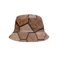 Wooden Triangles Texture, Wooden ,texture, Wooden Inside Out Bucket Hat (kids) by nateshop