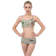 Egyptian Man Artifact Royal Layered Top Bikini Set by Proyonanggan