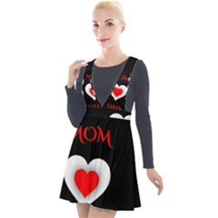 Mom And Dad, Father, Feeling, I Love You, Love Plunge Pinafore Velour Dress by nateshop