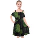 Berry,note, Green, Raspberries Kids  Cut Out Shoulders Chiffon Dress View1