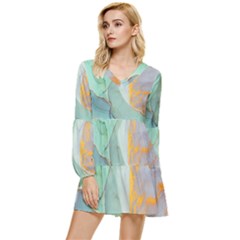 Huawei, Lite, Mate Tiered Long Sleeve Mini Dress by nateshop