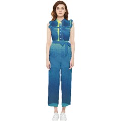 Plus, Curved Women s Frill Top Chiffon Jumpsuit by nateshop