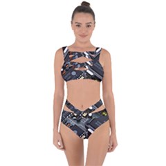 Motherboard Board Circuit Electronic Technology Bandaged Up Bikini Set  by Cemarart