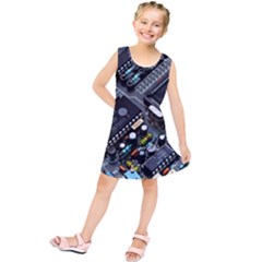 Motherboard Board Circuit Electronic Technology Kids  Tunic Dress by Cemarart