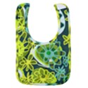 Mazipoodles Love Flowers - Green Lemon Duck Egg Blue Baby Bib View1