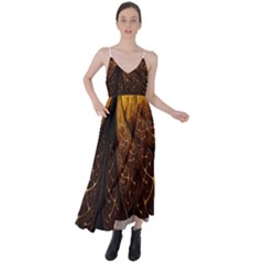 Gold, Golden Background Tie Back Maxi Dress by nateshop