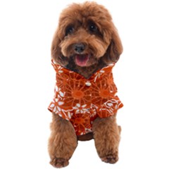 Mazipoodles Love Flowers - White Orange Too Dog Coat by Mazipoodles