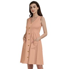 Peach Fuzz 2024 Sleeveless Dress With Pocket by dressshop