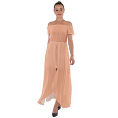 Peach Fuzz 2024 Off Shoulder Open Front Chiffon Dress by dressshop