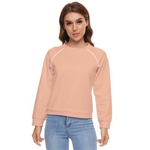 Peach Fuzz 2024 Women s Long Sleeve Raglan T-shirt by dressshop