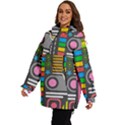 Pattern Geometric Abstract Colorful Arrows Lines Circles Triangles Women s Ski and Snowboard Jacket View3