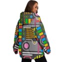 Pattern Geometric Abstract Colorful Arrows Lines Circles Triangles Women s Ski and Snowboard Jacket View4