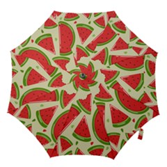 Cute Watermelon Seamless Pattern Hook Handle Umbrellas (small) by Grandong