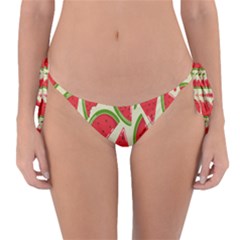 Cute Watermelon Seamless Pattern Reversible Bikini Bottoms by Grandong