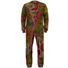 Authentic Aboriginal Art - Connections Onepiece Jumpsuit (men) by hogartharts