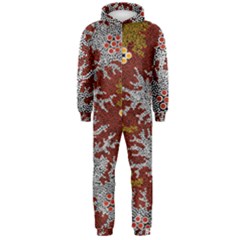 Authentic Aboriginal Art - Bushland Dreaming Hooded Jumpsuit (men) by hogartharts