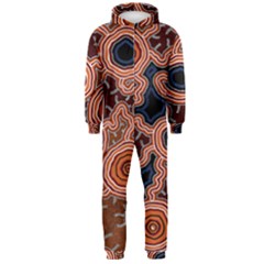 Authentic Aboriginal Art - Pathways Hooded Jumpsuit (men) by hogartharts