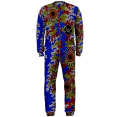 Authentic Aboriginal Art - Waterholes (corella) Onepiece Jumpsuit (men) by hogartharts