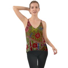 Authentic Aboriginal Art - Connections Chiffon Cami by hogartharts