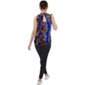 Authentic Aboriginal Art - Waterholes (Corella) Mock Neck Chiffon Sleeveless Top View2