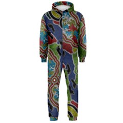 Authentic Aboriginal Art - Walking The Land Hooded Jumpsuit (men) by hogartharts