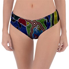 Authentic Aboriginal Art - Walking The Land Reversible Classic Bikini Bottoms by hogartharts